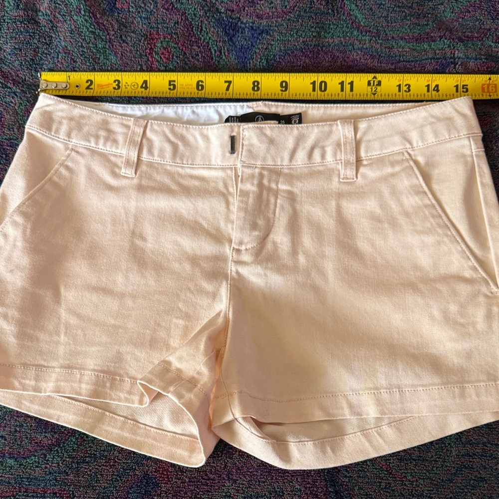 3/$25 Volcom Women's Light pink High Waist Shorts